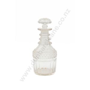 Victorian crystal decanter mallet body with fine diamond and…