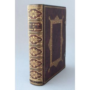 19th century leather bound bible, the Order of Daily service,…