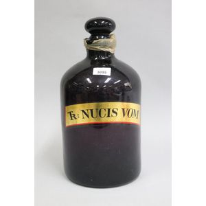 Large TR: NUCIS VOM chemist jar, with replacement label,…