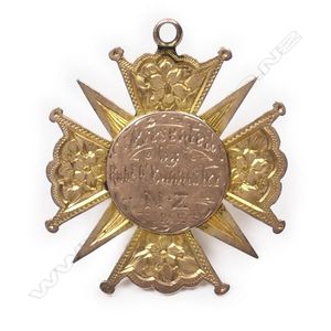 George Thomas White Irish Terrier Club 9ct gold fob medal 1906,…
