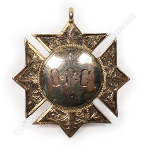 A. Kohn 9ct gold fob medal OPC Best Utility Bird 1925, engraved…