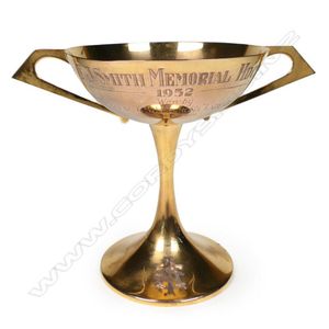 A 9ct gold trophy cup, Auckland Trotting Club, F. J. Smith Mem.…