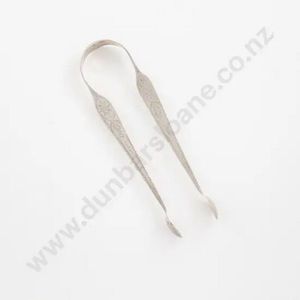 Large Solid Sterling Silver Tongs, English Hallmark 1894, 13.5cm long, fashion monogramed