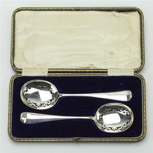 Edwardian Sterling Silver Berry Spoons in Case - Flatware/Cutlery and ...