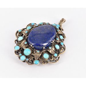 Lapis store lazuli brooch