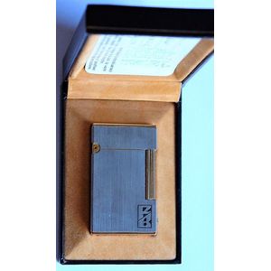 Dupont Matt Silver and Gold Tone Lighter in Box - Smoking Accessories ...