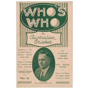 1932-33 Bodyline Tour: 'Who's Who in Australian Cricket,…