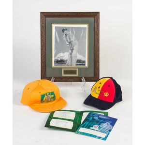 Balance of Collection, noted framed photographs of Don Bradman…