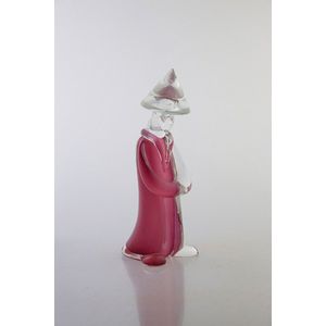 Murano Seguso Chinaman encased cranberry colourway, 22 cm height
