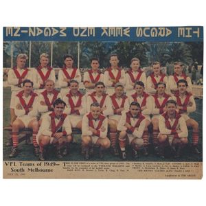 1949 Argus Weekend Magazine 'Colour Team Photos' 1-12 VFL teams…