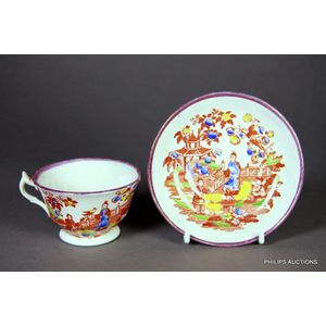 Swansea Glamorgan Pottery Chinoiserie Cup & Saucer, 19th Century ...