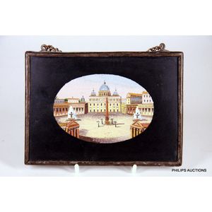 A vintage micro mosaic picture of St Peter's Basilica, the…