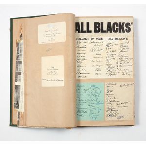 Charlie Saxton's Personal Scrapbook, 1938 All Blacks tour to…