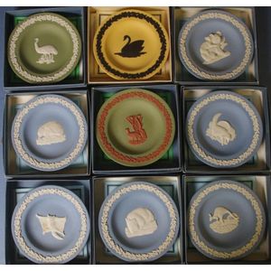 Set of 9 Wedgwood Jasperware Animal Dishes, 11cm Diameter - Wedgwood ...