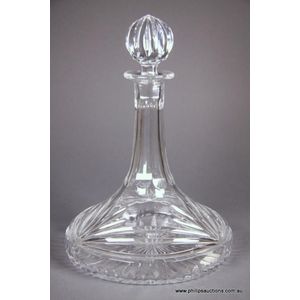 A fine crystal ship's decanter by Waterford, of typical form…