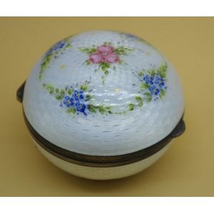 German enamelled silver box, 935/1000 purity, 4.5 cm diameter…