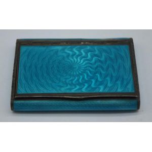 Austro-Hungarian silver gilt and enamel box, 8 cm x 5.7 cm
