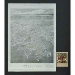 1879 Birds-Eye View of Sydney. Full sized facsimile of original…