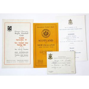 Programmes and Ephemera from the Scottish leg 2nd N.Z.E.F.…