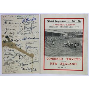 Official Programme & Menu 2nd N.Z.E.F. 'Kiwis' tour, 1945-46,…