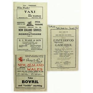 Official Programmes & Music Programme from the later Welsh leg…