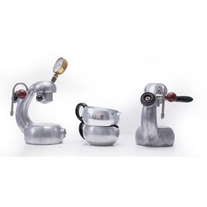 Giordano Robbiati two Atomic coffee Machines, cast aluminium…