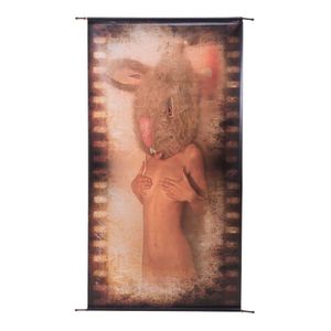 David Bromley poster of naked girl with Bunny head, photograph…