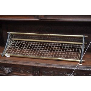 NSW railway brass parcel rack, 28 cm high, 85 cm wide, 34 cm…