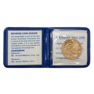 An Australian $200 koala gold Coin; 22ct gold, uncirculated, in…