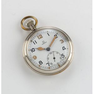 Omega military pocket watch in nickel 