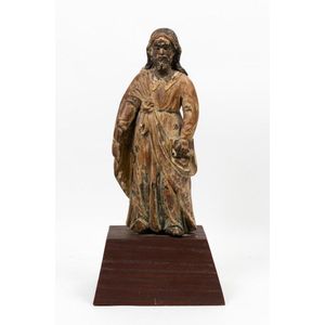 A carved and painted figure of a saint, late 18th/early 19th…