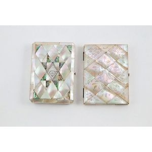 Victorian mother of pearl calling card case traditional design,…
