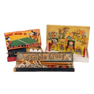 Vintage boxed games: small selection Mickey mouse table tennis…