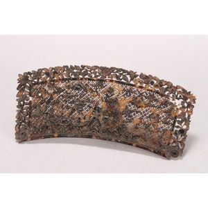Chinese Qing Dynasty tortoise shell panel, of curved&hellip;