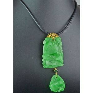 Carved jadeite emerald pendant two carved jadeite pieces… - Pendants ...