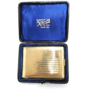 An English rolled gold cigarette case, circa 1925, rolled gold…
