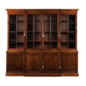 A grand George III mahogany library breakfront bookcase with&hellip;
