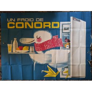 Huge original French poster. 1960. Un Froid de Conord, Atlante…