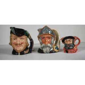 Three various Royal Doulton character jugs including 'Robin…