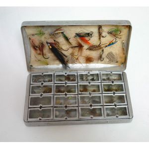 Vintage fishing fly boxes, cases and framed flies - price guide and values