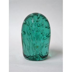 A Victorian green glass dump, traditional tall rounded form…