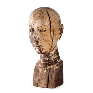 A Santos bust, 19th century, 30 cm high. Provenance: Mossgreen,…