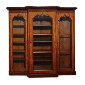 A Victorian breakfront mahogany bookcase c1870, the glazed&hellip;