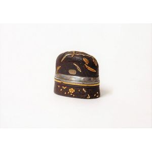 A 19th century or earlier Japanese steel and decorative gold…
