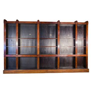 Massive George IV mahogany library open bookcase of&hellip;