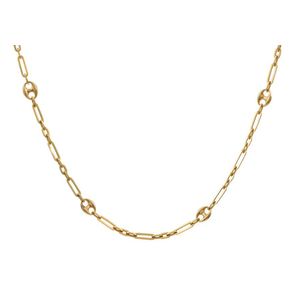 Gold figaro chain necklaces - price 