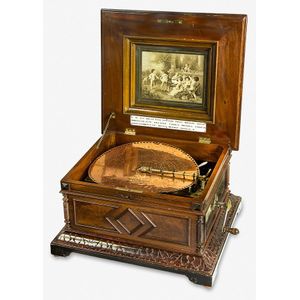 Beautiful Polyphon 15½in-disc table music box in type 45 style,…