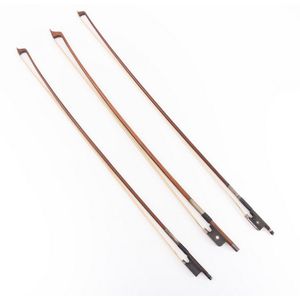 Three violin Bows, each inlaid with silver mounts and papua…