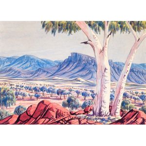 Oscar Namatjira (1922-1991), Hermannsburg School Landscape,…