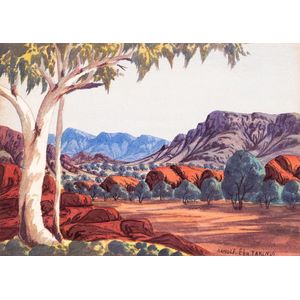 Arnulf Ebatarinja (Born 1931), Hermannsburg School Landscape,…